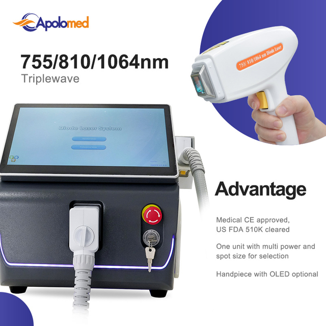 Depilazione laser a diodi portatile Tuv medical Approvato CE e USA FDA